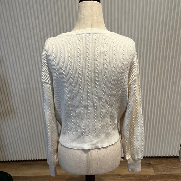 SANDRO Women's Dorian Cropped Sweater In Ecru - Picture 5 of 10